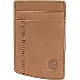 Carhartt Men's Casual Saddle Leather Wallets, Available in Multiple Styles and Colors, Brown