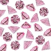 Super Z Outlet Acrylic Colorful Round Decorations for Table Scatter, Vase Fillers, Event, Wedding, Arts & Crafts, Birthday Party Favor (36 Pieces) (Pink)