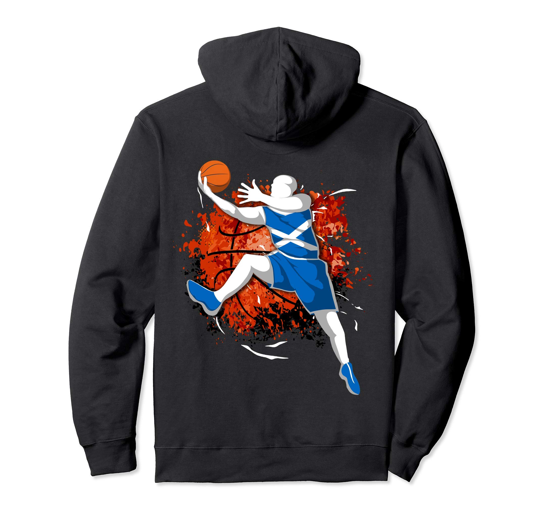 Proud Scotland Basketball Lover Scottish National Flag Sport Pullover Hoodie