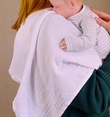 MuslinZ White Baby Muslin Cloths 70x70cm 18 Count 100% Cotton view 2
