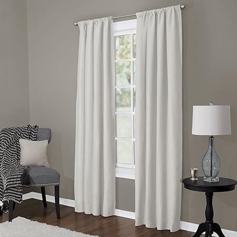 Buy Maytex Microfiber Rod Pocket Window Curtains Set Of 2 Panels