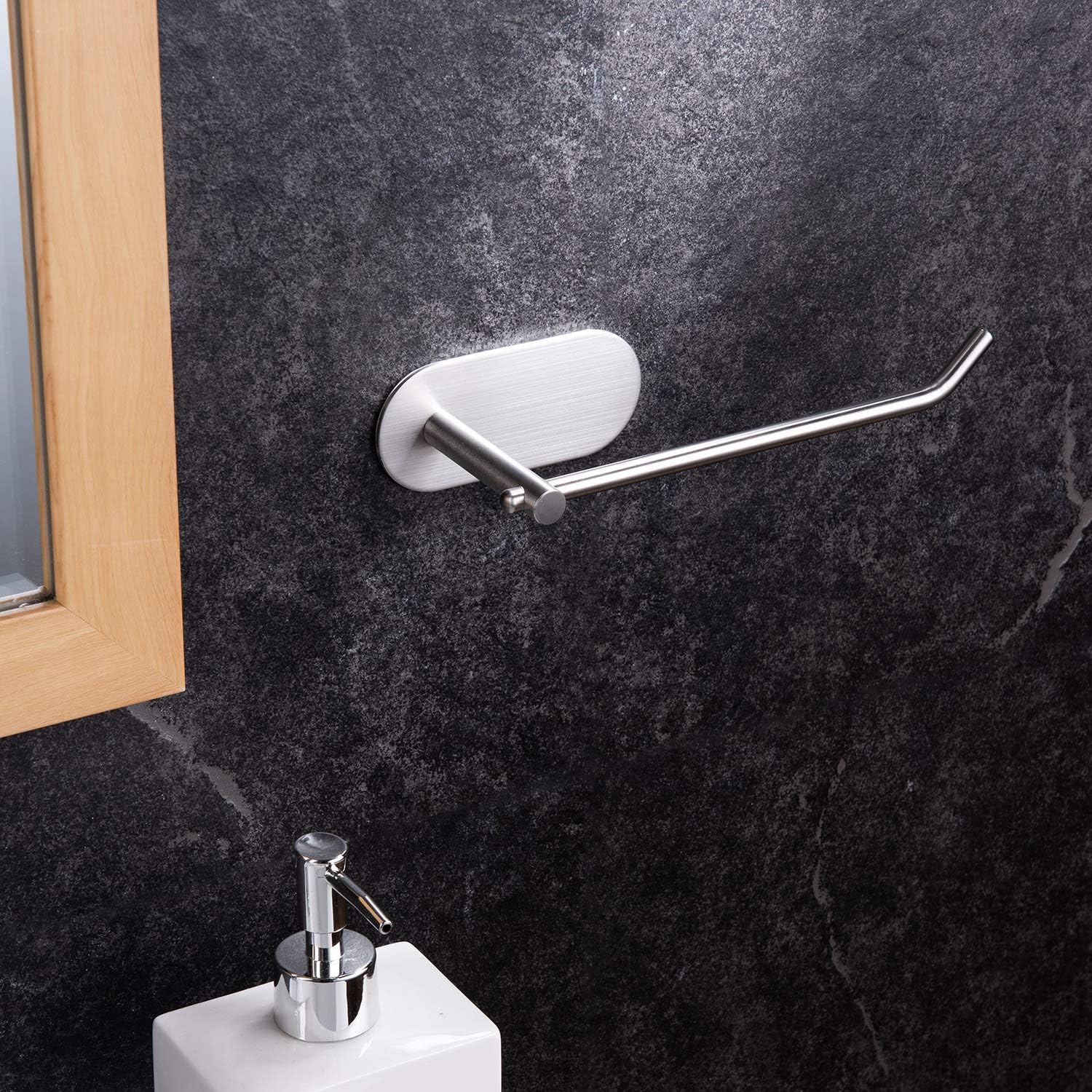 DELITON Hand Towel Holder/Towel Ring - Self Adhesive Bath Towel Bar Stick on Wall for Bathroom, Stainless Steel: Home & Kitchen