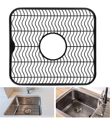DecorRack Sink Protector & Drying Rack - 16 X 13 Inch Chrome Metal Sink Grate, Dishwasher Safe (2 Pack) - View #9