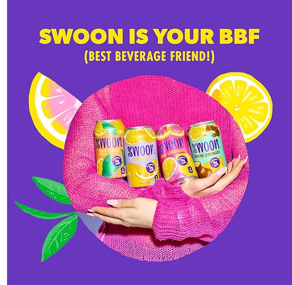 SWOON CLASSIC SUGAR FREE LEMONADE – LOW CARB, KETO & PALEO-FRIENDLY, GLUTEN-FREE VITAMIN C DRINK – MADE WITH 100% NATURAL LEMON JUICE CONCENTRATE & SWEETENED BY MONK FRUIT, 12 FL OZ (PACK OF 12)