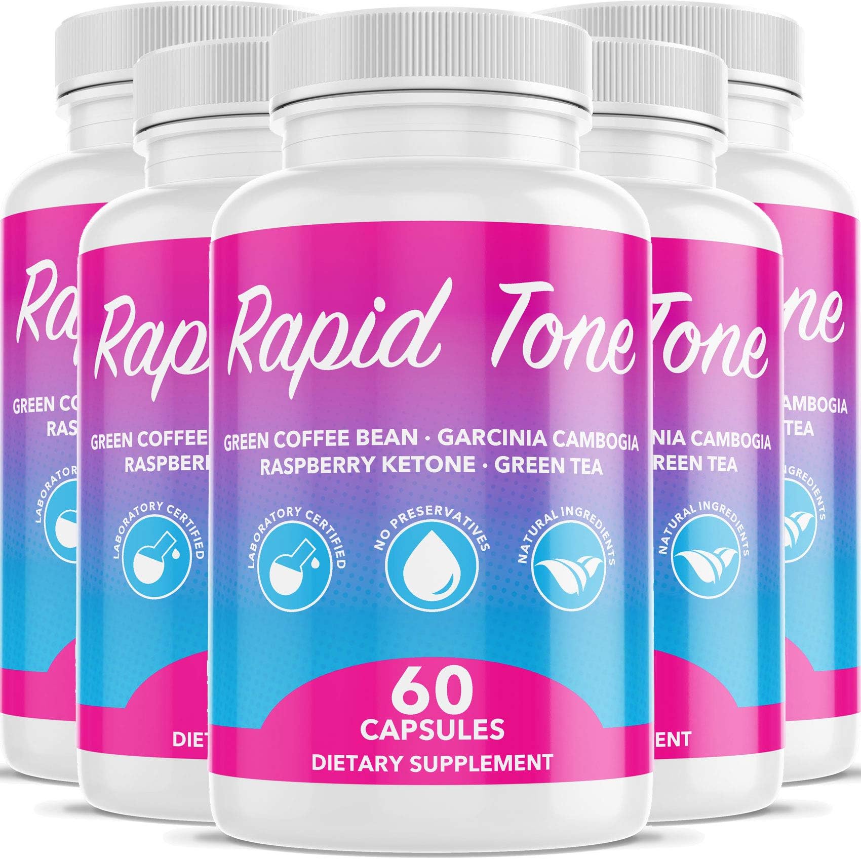 Rapid Tone Weight Loss Pills Supplement - Burn Fat Quicker - Carb Blocker, Appetite Suppressant, Fat Burner - Natural Thermogenic Extreme Diet Fast WeightLoss for Women Men (5 Month Supply)
