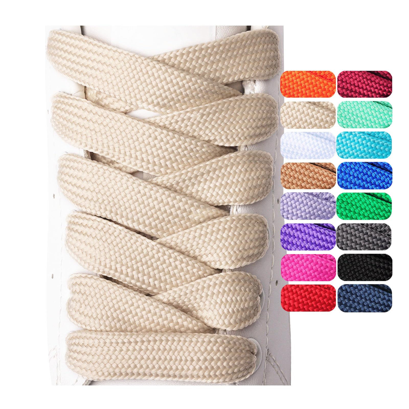 Olukssck 2 Paris Fat Shoe Laces for