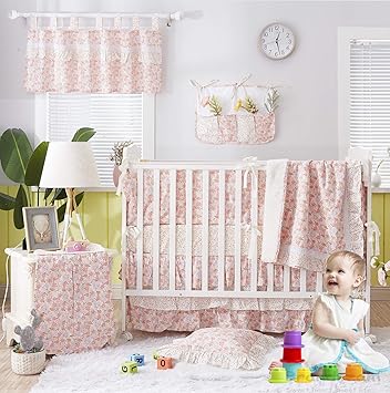 blush pink nursery bedding