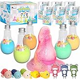 Firekoto Magic Potion Bath Toy for Kids, 6 Bottles Color Fizz Science Kit with 2 Surprise Toys, Fun Pour &amp; Play Bath Bomb Set for Boys Girls