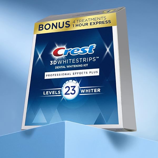 CREST 3D WHITESTRIPS PROFESSIONAL EFFECTS PLUS, 3D WHITE, TEETH WHITENING STRIP KIT, 48 STRIPS, CREST TEETH WHITENING STRIPS, TEETH WHITENING KIT