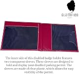 Glamified Disabled Badge Holder Leather Disability Parking Cover Maroon view 2