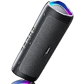 Bluetooth Speaker, 20W HD Sound, Portable Wireless, IPX5 Waterproof, Up to 24H Playtime, TWS Pairing, for Home/Party/Outdoor/Camping/Beach Essentials, Electronic Gadgets, Birthday Gift (Black)