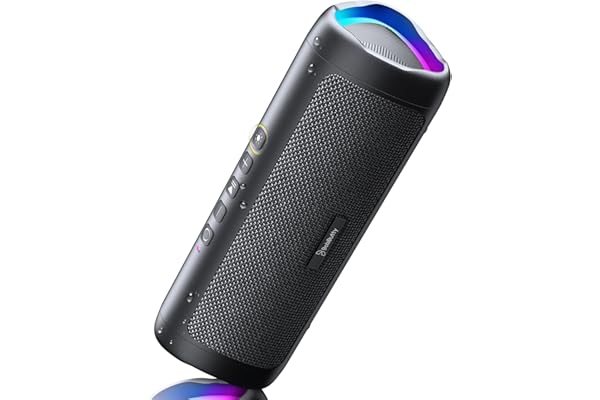 Bluetooth Speaker, 20W HD Sound, Portable Wireless, IPX5 Waterproof, Up to 24H Playtime, TWS Pairing, for Home/Party/Outdoor/Camping/Beach Essentials, Electronic Gadgets, Birthday Gift (Black)