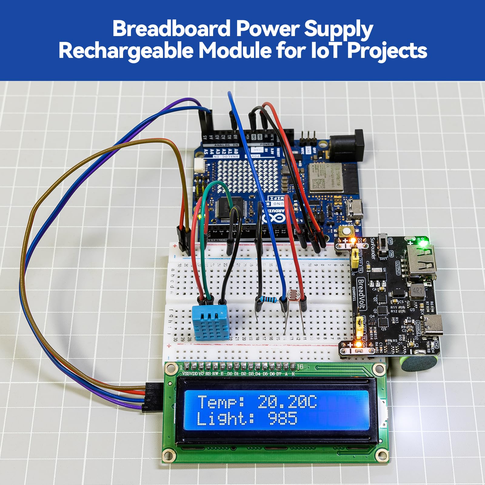 SunFounder Elite Explorer Kit with Original Arduino Uno R4 WiFi, RoHS Compliant, Bluetooth IoT ESP32 IIC LCD1602 OLED, Super Starter Kit, Online Tutorials & Video Courses for Beginners & Engineers