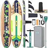 ZLX Inflatable Stand Up Paddle Board, 10'6" SUP Non-Slip Stable Deck Pad, Unique Center Fin, Premium Accessories, Paddleboard for Adults, Beginners, All Skill Levels