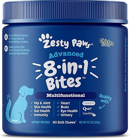 zesty paws senior advanced multivitamin for dogs
