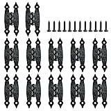 Murtenze 12 Pack 3.5 Inch Black Antique H Hinge