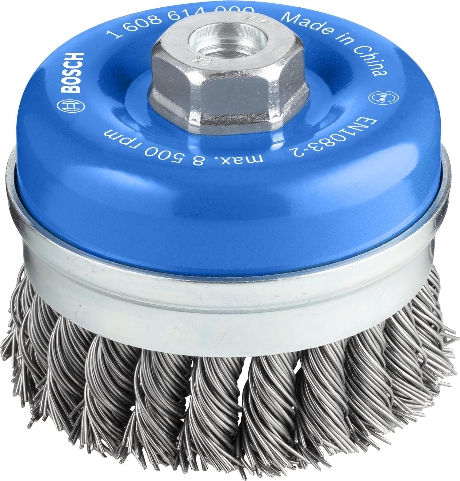 Bosch 1x PRO Steel Longlife Cup Brush, Knotted Wire for Large Angle Grinder and M14 Thread (for Steel, Ø 90 mm, Professional Accessory Large Angle Grinder)