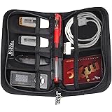 King Of Flash Multi-Purpose Wallet Carrying Case for USB Flash Drives, Cables, Cards & Pen Cover With Premium Quality Padded Protection for Accessories - Black