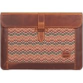 Londo Top Grain Leather MacBook Bag Laptop Sleeve for MacBook Pro and MacBook Air Case 14 Inch - 13 Inch (M4, M3, M2, M2, M1, Pro, Max) 13.3 Inch, iPad Pro 12.9 Inch - 2020 to 2024 Models