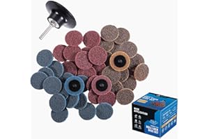S SATC 46PCS Sanding Discs 2 Inch Quick Change Discs 1pcs 1/4'' Holder Surface Conditioning Discs Fine Medium Coarse for Die 