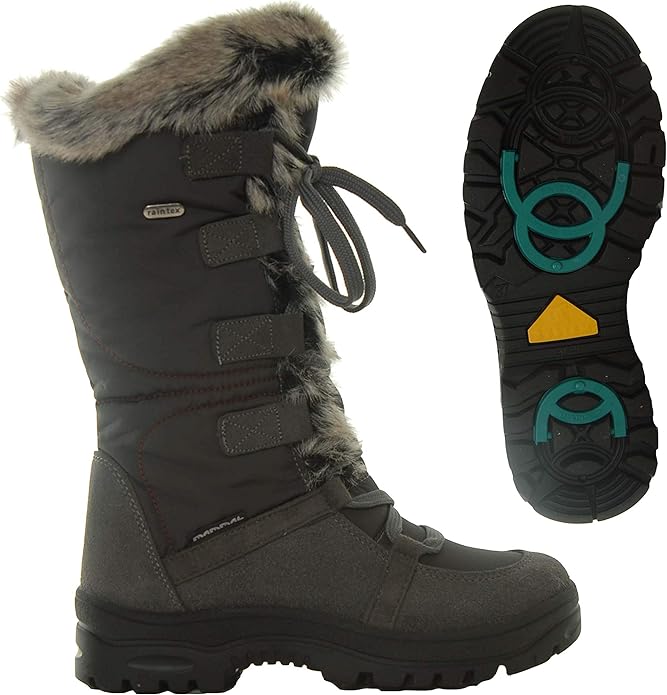 Mammal Womens Winter Ice Grip Full Height Boots Lucia OC Amazon.co.uk