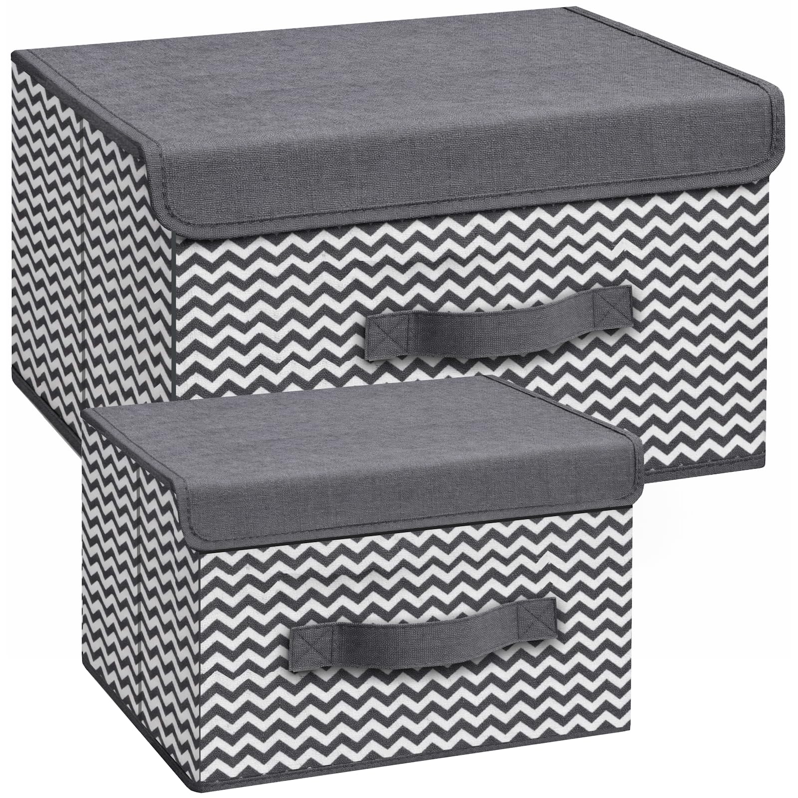 Foldable Storage Boxes with Lid and Handle, Organise Clothes, Toys, Books, Stationary, Fashion Accessories, Baby Care, Dust Free Fabric Baskets