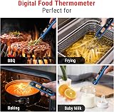 ThermoPro 1-3s Instant Read Thermometer IPX6 Foldable Probe Backlight view 6