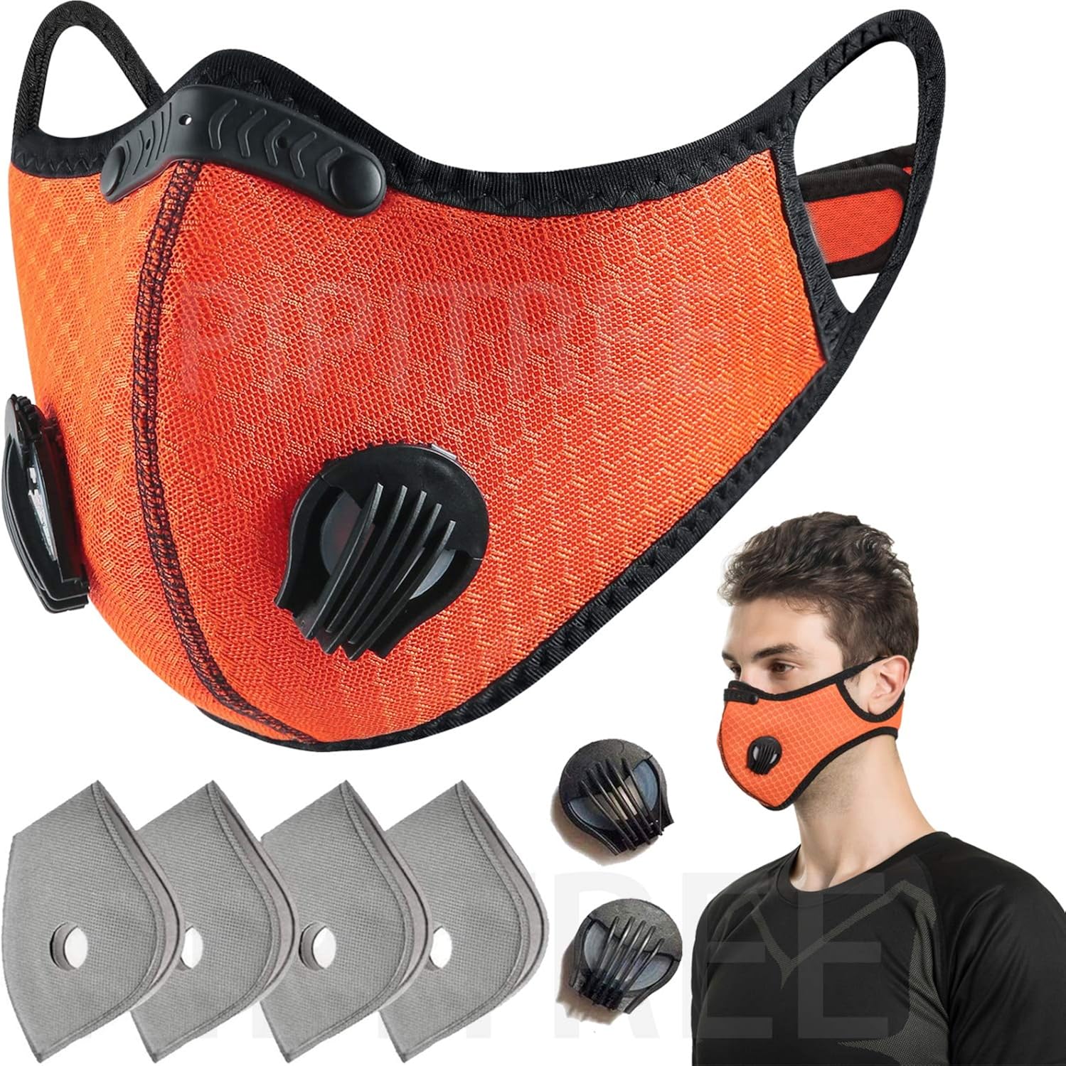 Dust Masks Sport Outdoor Face Masks with Exhalation Valves