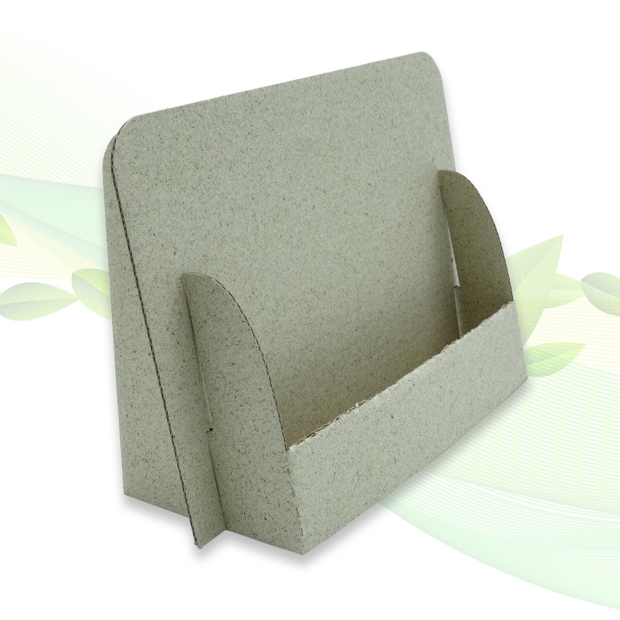 thefoldstands Grass Design 5 Foldable Flyer Stands for DIN A6 Flyer 14.8 x 10.5 cm Horizontal Brochure Holder Made of Grass Cardboard Short to Medium Term Use