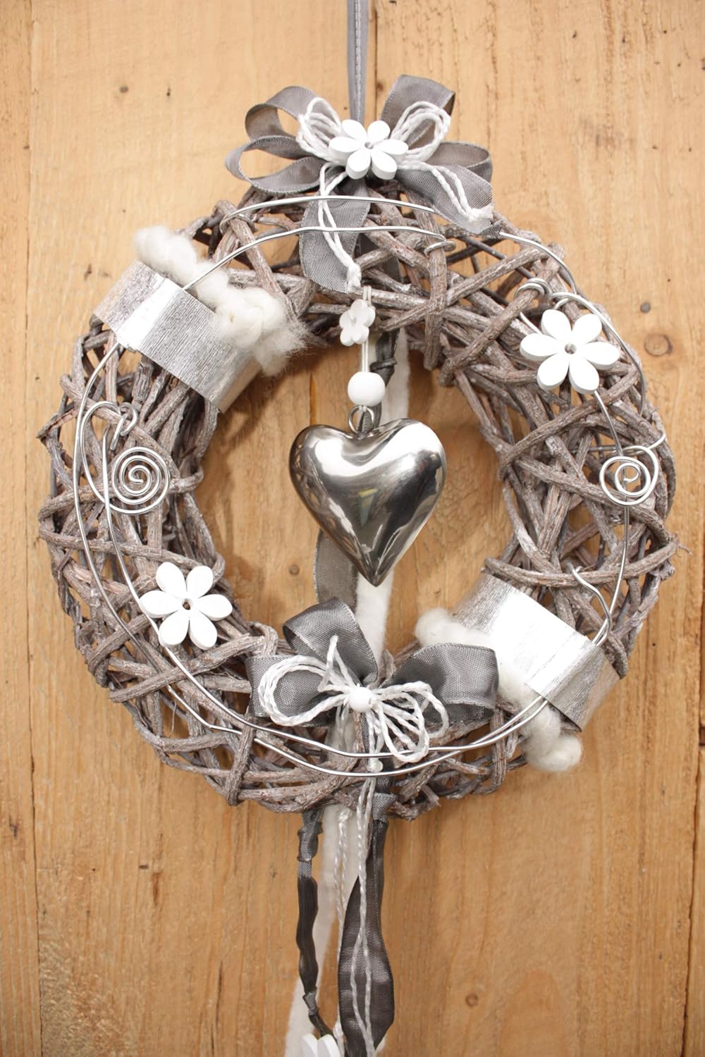 Turkranz D28 Aste Weiss Gekalkt Mit Herz Farbe Silber Dekorative Accessoires Handmade Produkte Scalafenicia Com