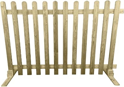 Ruby 6ft Wooden Picket Fence Panel 4ft High Freestanding Treated Garden