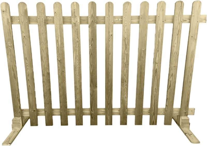 Ruby 6ft Wooden Picket Fence Panel 4ft High Freestanding Treated Garden