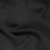 Fabrimuse 250GSM Mid-Weight Fine Textured Fabric by the Yard for Women's Suiting, Pants, Skirts &amp; Home Decor Fabric for Sewing (30# Black, 1 Yard)