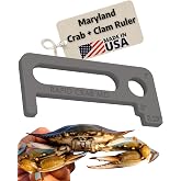 Crab Measurement Tool for MD Blue Crabs and Clams | Regulation Soft Shell, Hard Shell | Floating Crab Gauge with Handle | 1" Clam Hole | Crabbing Gear &amp; Supplies (Maryland Blue Crab)