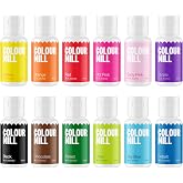Colour Mill Oil Blend Food Coloring, Kickstarter Pack - 20 Milliliters Each of 12 Colors: Baby Pink, Black, Chocolate, Forest, Hot Pink, Lime, Orange, Purple, Red, Royal, Sky Blue &amp; Yellow