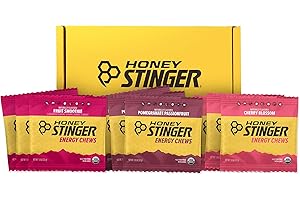 Honey Stinger Organic Energy Chew Variety Pack | 3 Pack Each of Fruit Smoothie, Pomegranate Passionfruit and Cherry Blossom | Gluten Free & Caffeine Free | Sports Nutrition for All Exercises