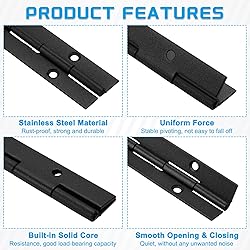 uxcell 6 Pack Piano Hinge, 12" Stainless Steel