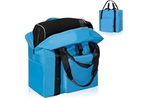 TORIBIO Backless Booster Car Seat Travel Bag, for Gb Pockit, Tote Bag Strollers Bags for Airplane Gate Check, Blue