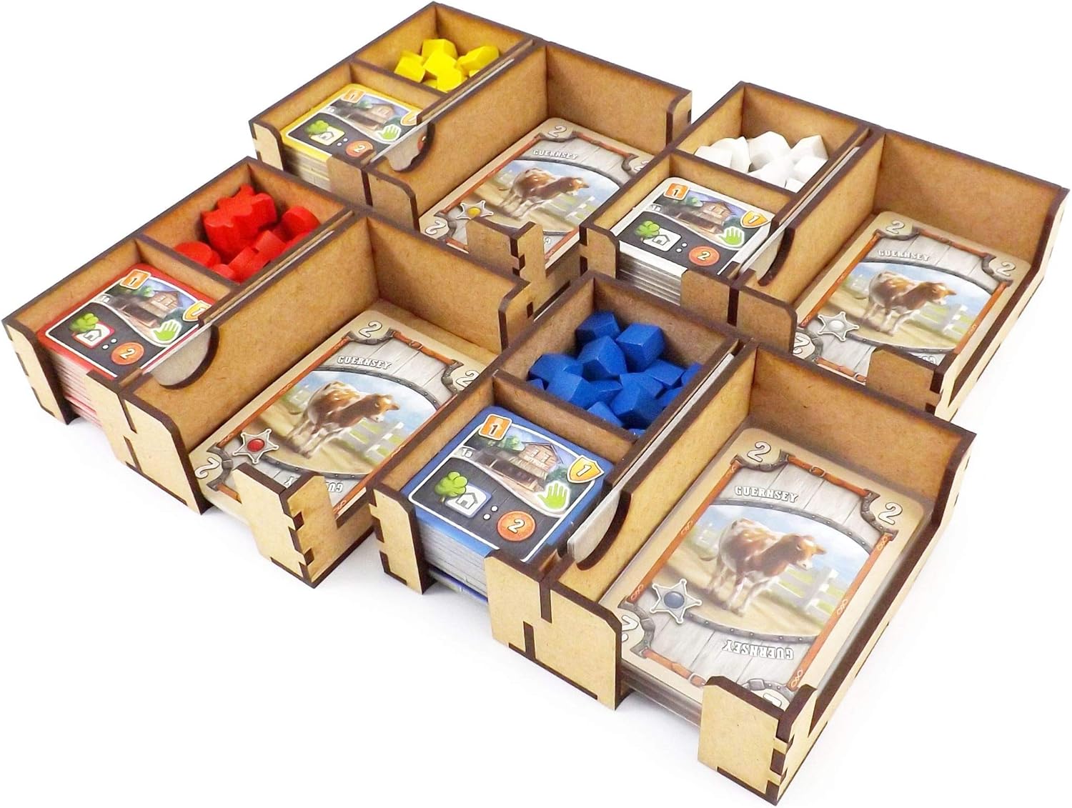 Boardgame Organizer compatible with Great Western Trail and expansion Rails to the North, Wood - Image 5
