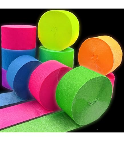 Faldones De Mesa Fluorescentes Para Fiestas - Pack De 2, Colores Neón Que Brillan En La Oscuridad, 80x100 Cm