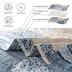 Plaid Quilt Set Queen Size Bedspread Coverlet
