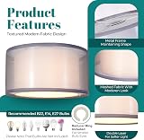 Giggi 2-Tier Grey Lamp Shade Ceiling Table Floor 10 inch 25.4cm GG-LI018GR view 3