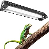 T5 Reptile UVB Light 12.5 Inches Fixture with UVB 5.0 Bulb – NEPTONION High Output Hood for Terrariums, Basking Reptiles, Liz