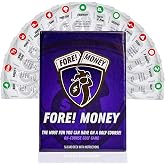 Fore! Money On-Course Golf Card Game &ndash; On Course Golf Wagering Game with Unique Challenges &ndash; Golf Gift for Men &amp; Women &ndash; Interactive On-Course Golf Card Game Pack &ndash; 56 Cards Included