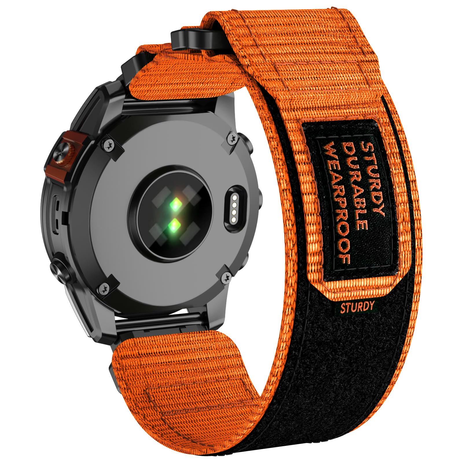 MYSNBKN 26mm Quick Fit Nylon Strap for Garmin Fenix 8 51mm/Fenix 7X Pro/Fenix 7X/Fenix 6X/Fenix 6X Pro/Fenix 5X/Fenix 5X Plus/Fenix 3/Fenix 3 HR, Stretch Nylon Replacement Band