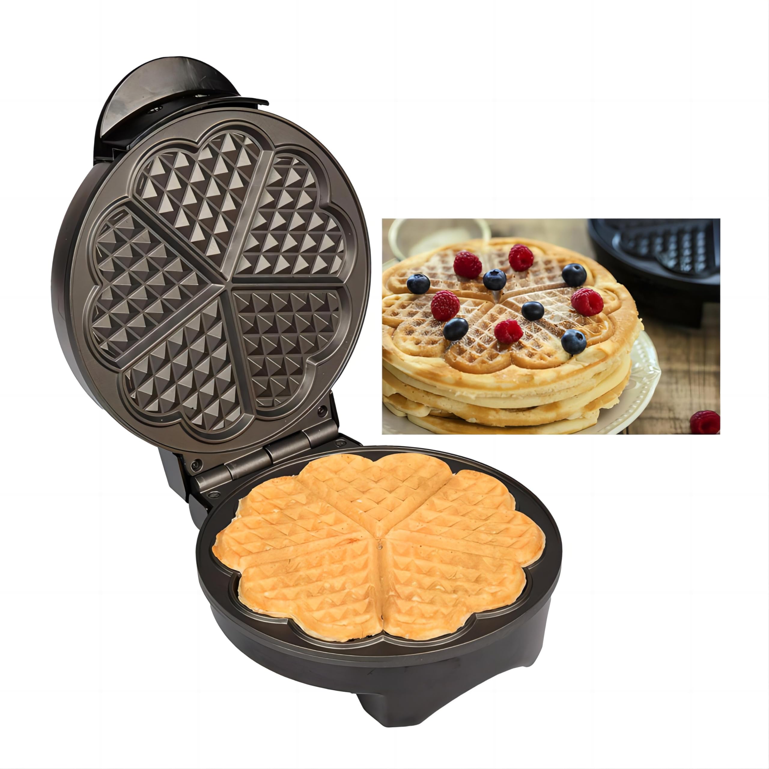 Photo 1 of Waffle Maker 9“ Non-Stick Waffler Iron Stuffler Stuffed Wafflera 1200W Adjustable Browning Control, Electric Baker Makes Thick, Fluffy Waffles, Kitchen Essential for Breakfast