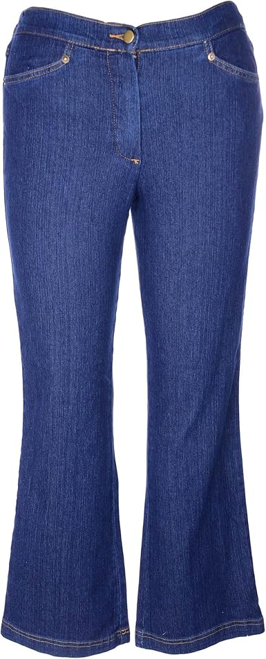 elasticated bootcut jeans