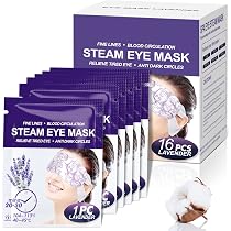 Amazon.com: 蒸汽眼罩16 件組自熱睡眠眼罩適合乾眼用舒適暖暖眼膜一次 ...