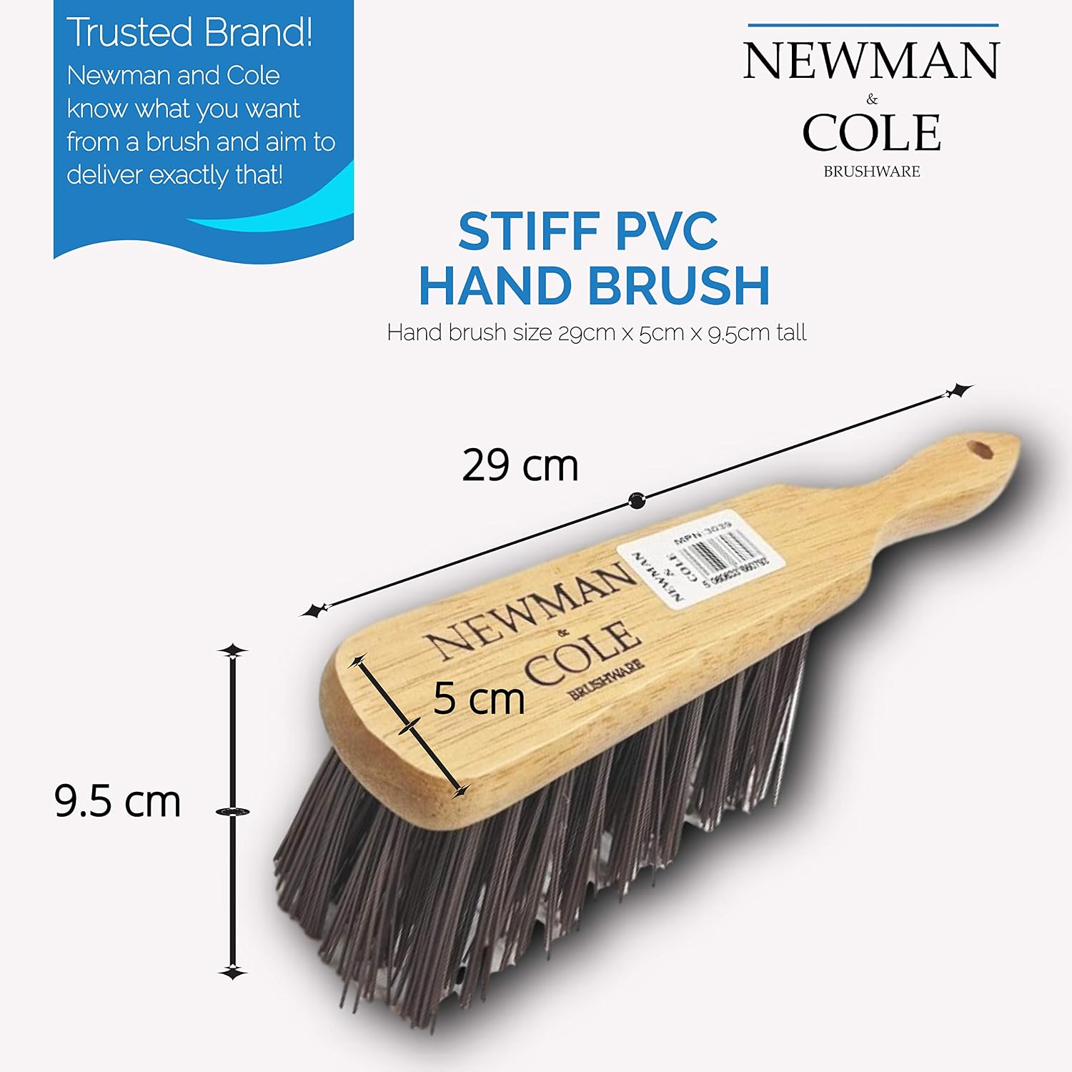 Newman and Cole Natural Wooden Hand Brushes - Image 4