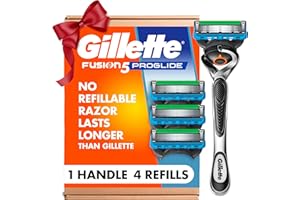 Gillette Fusion ProGlide Razor for Men, Handle + 4 Blade Refills, Holiday Gifts for Men